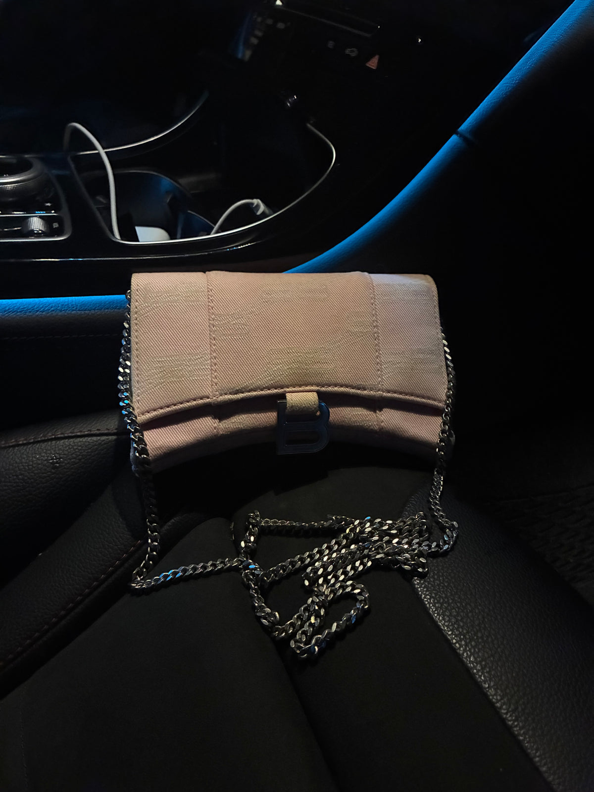 Balenciaga Pink Monogram Hourglass Bag