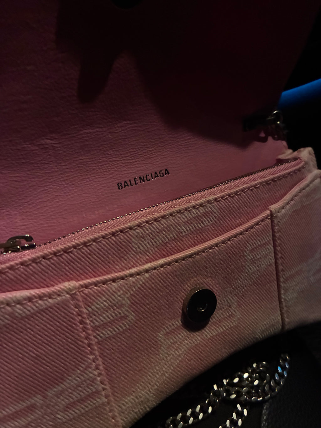 Balenciaga Pink Monogram Hourglass Bag