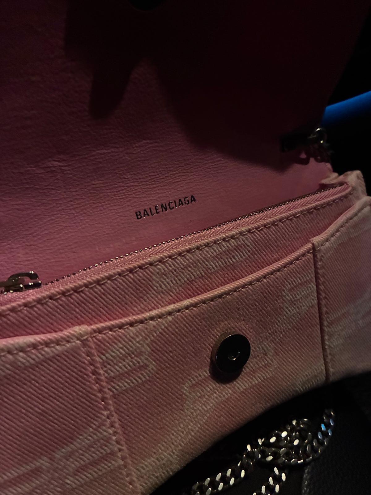 Balenciaga Pink Monogram Hourglass Bag