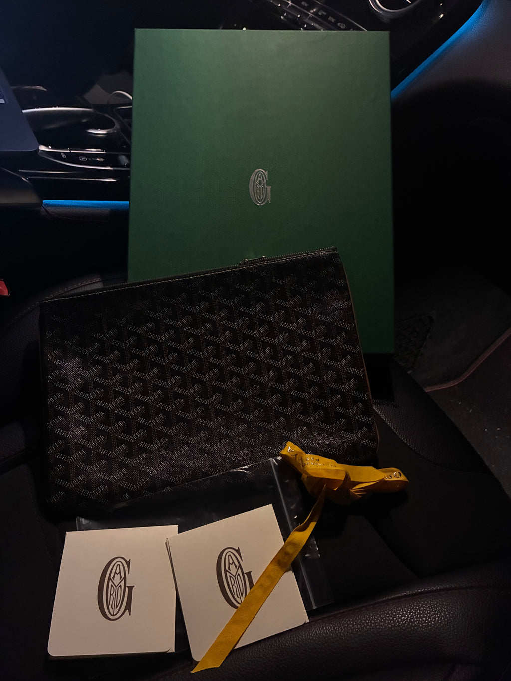Goyard Black Senat Pouch