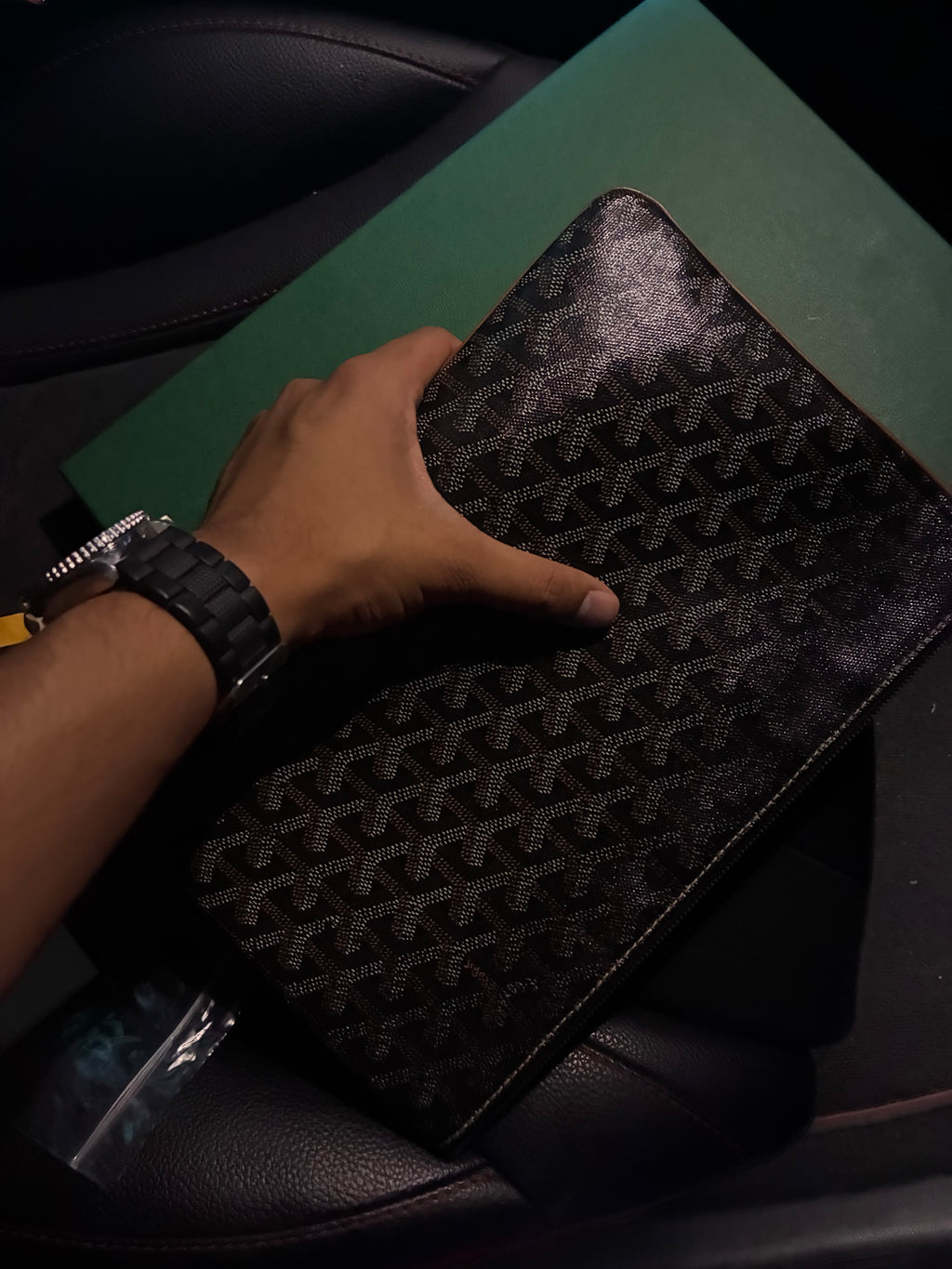Goyard Black Senat Pouch