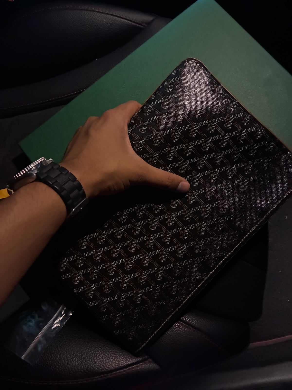 Goyard Black Senat Pouch