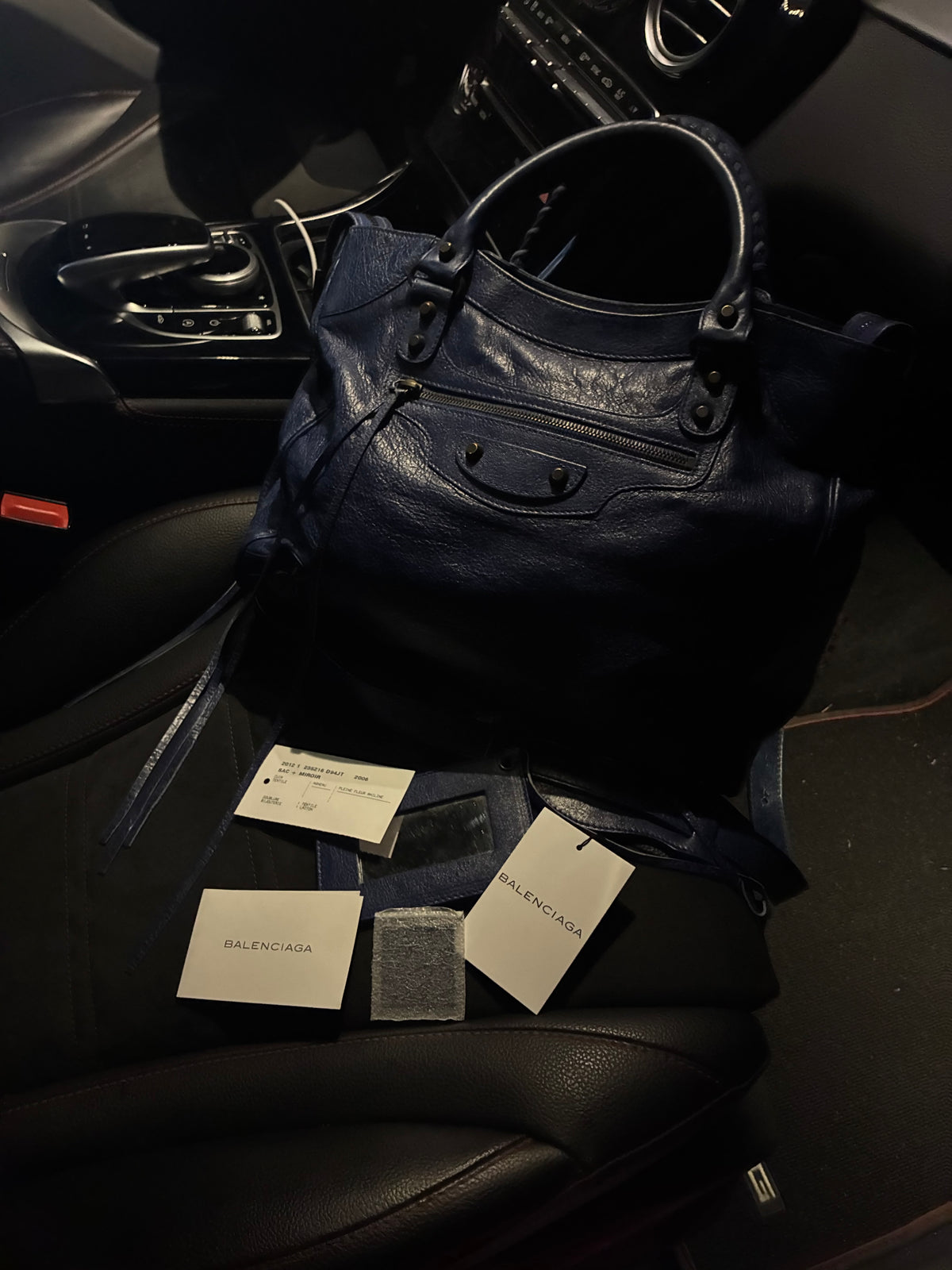 Blue Balenciaga City Bag