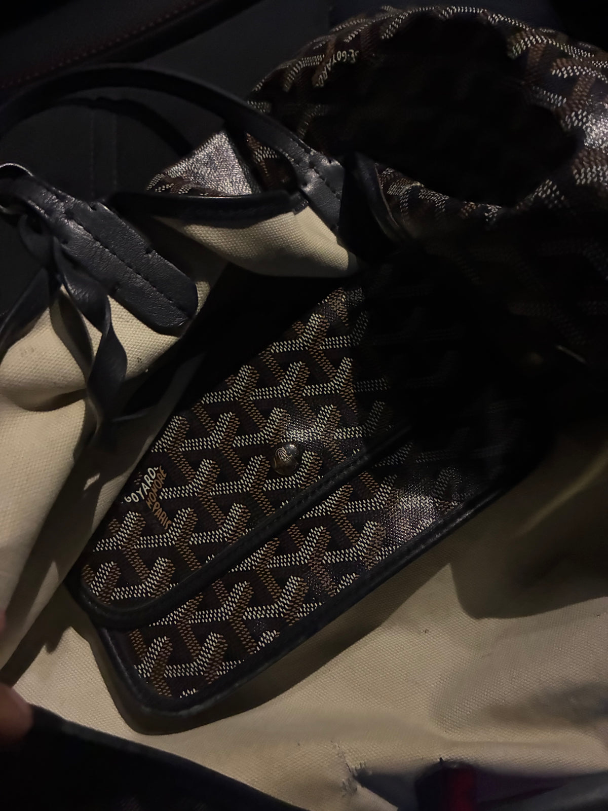 Black Goyard St. Louis Bag