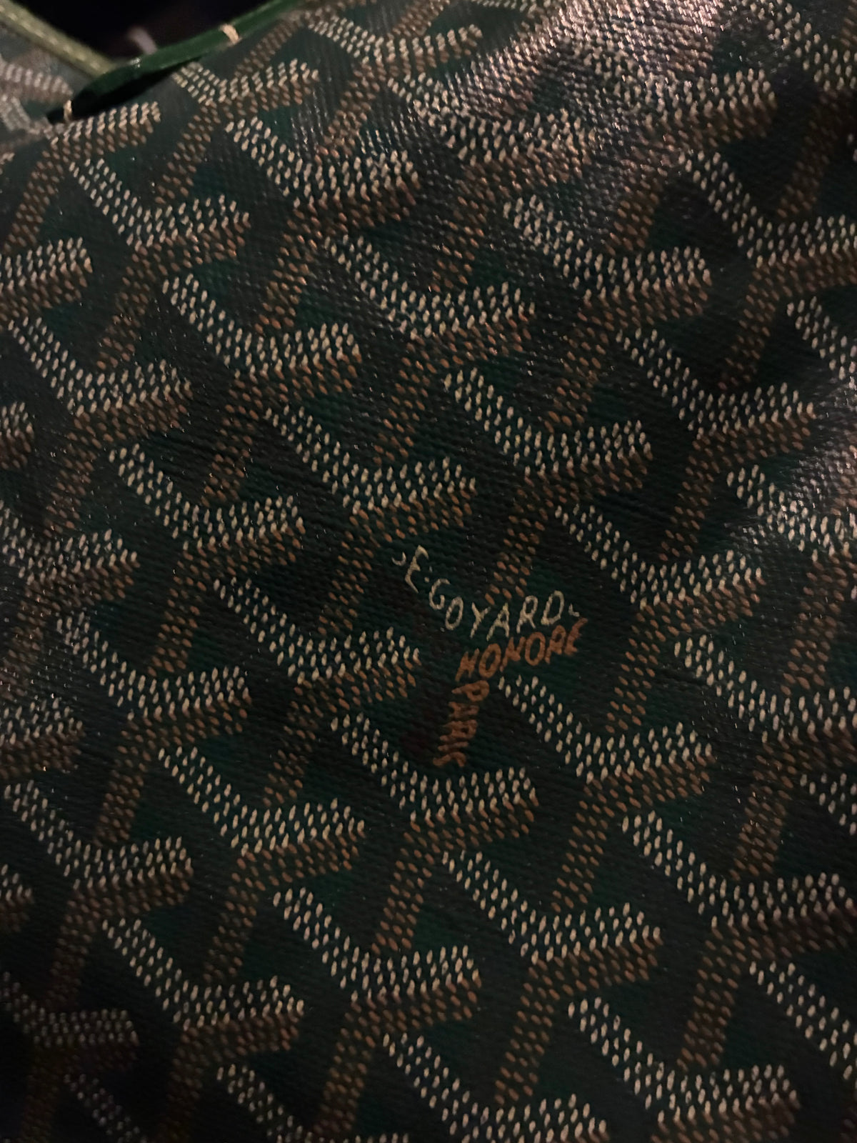 Pine Green Goyard St. Louis Bag