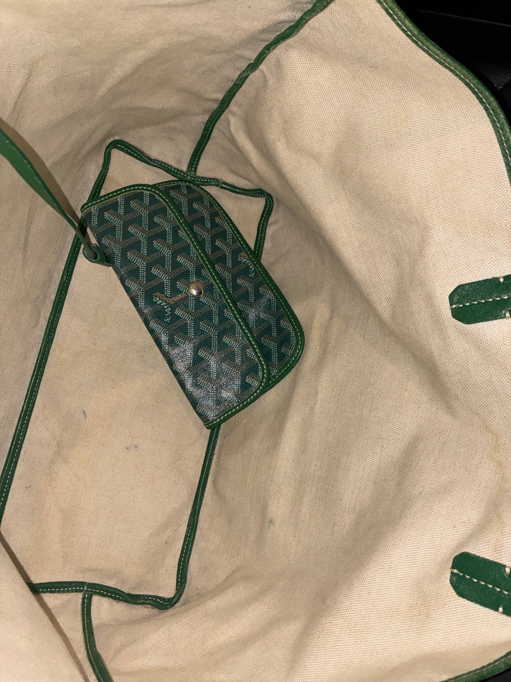 Pine Green Goyard St. Louis Bag