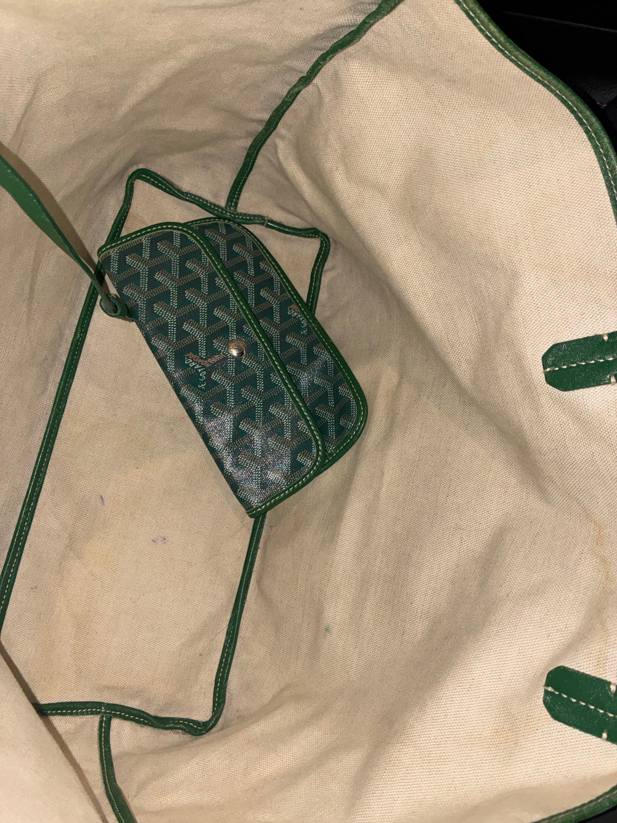 Pine Green Goyard St. Louis Bag