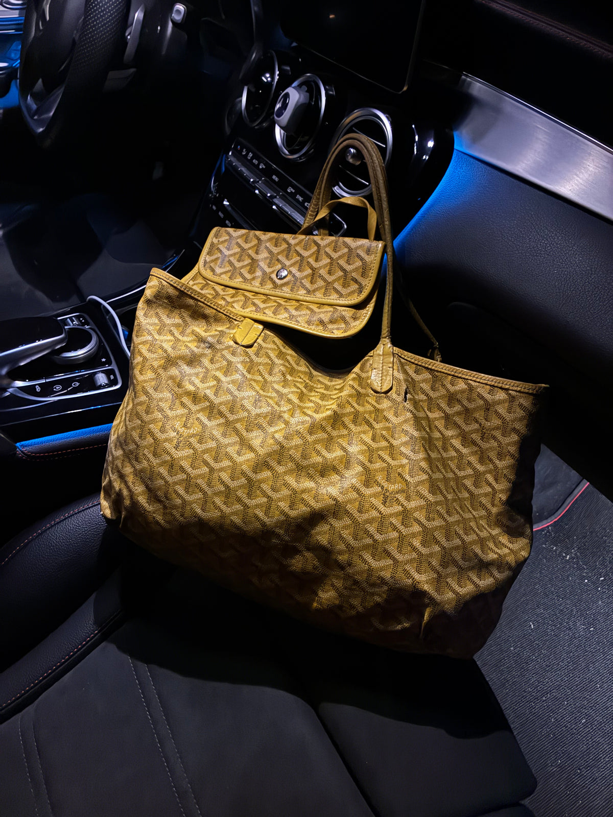 Yellow Goyard St. Louis Bag