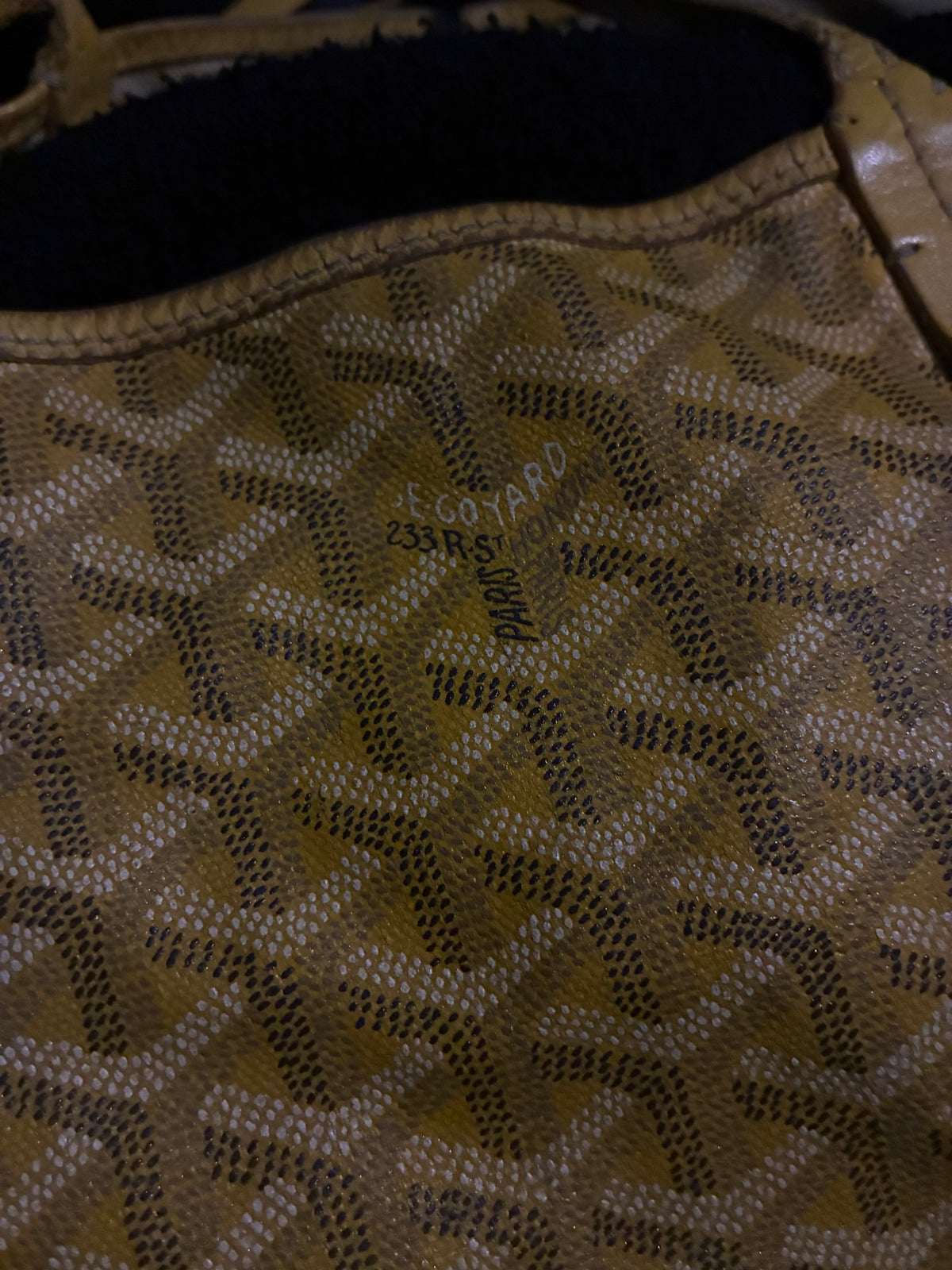 Yellow Goyard St. Louis Bag