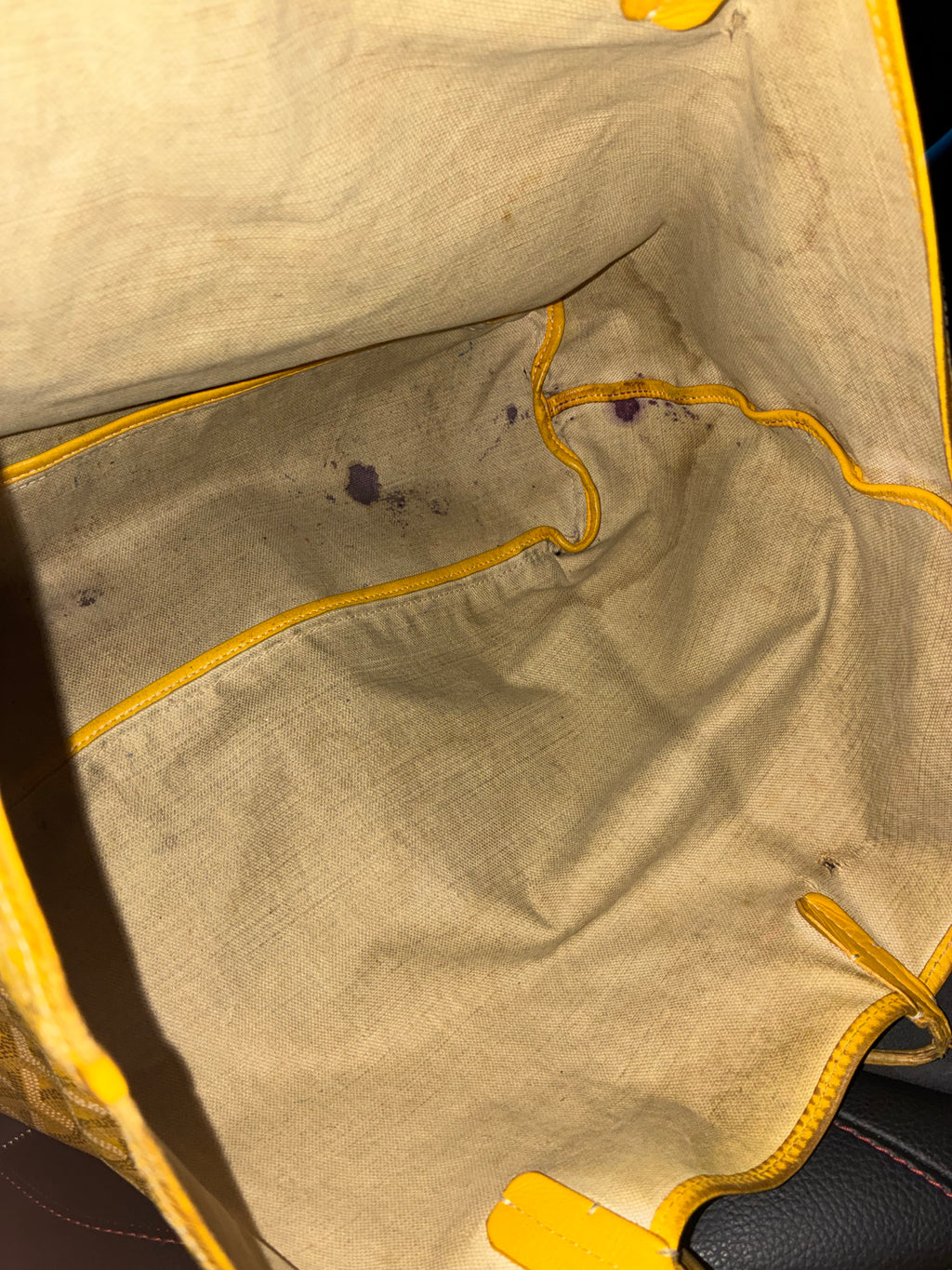 Yellow Goyard St. Louis Bag