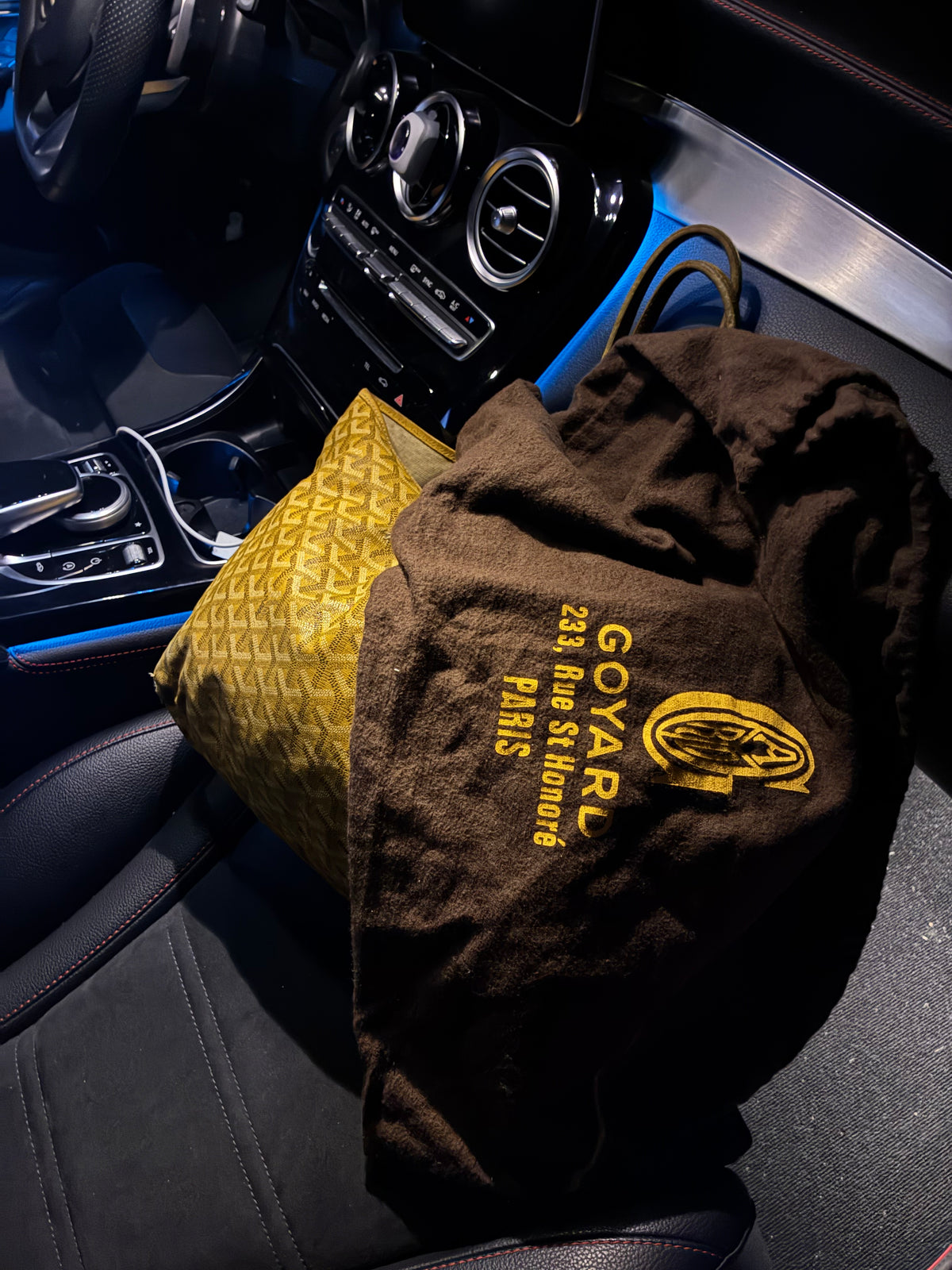 Yellow Goyard St. Louis Bag