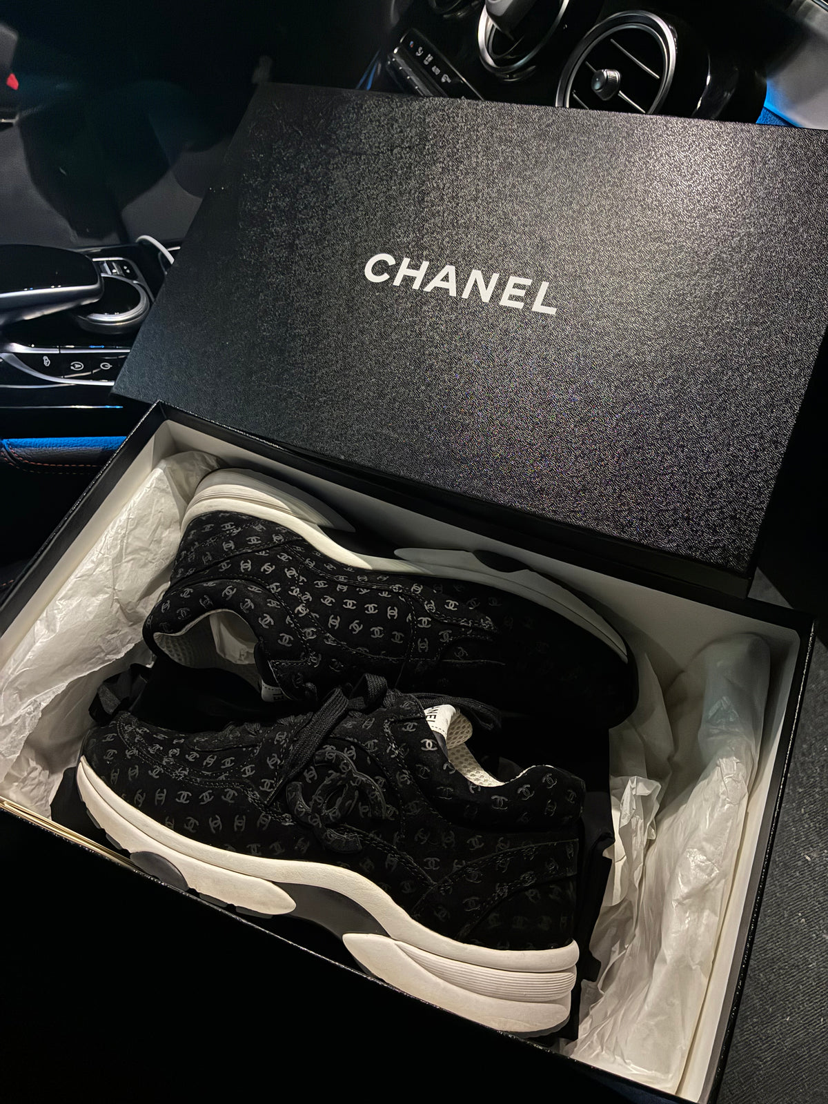 Chanel Black Monogram Runners