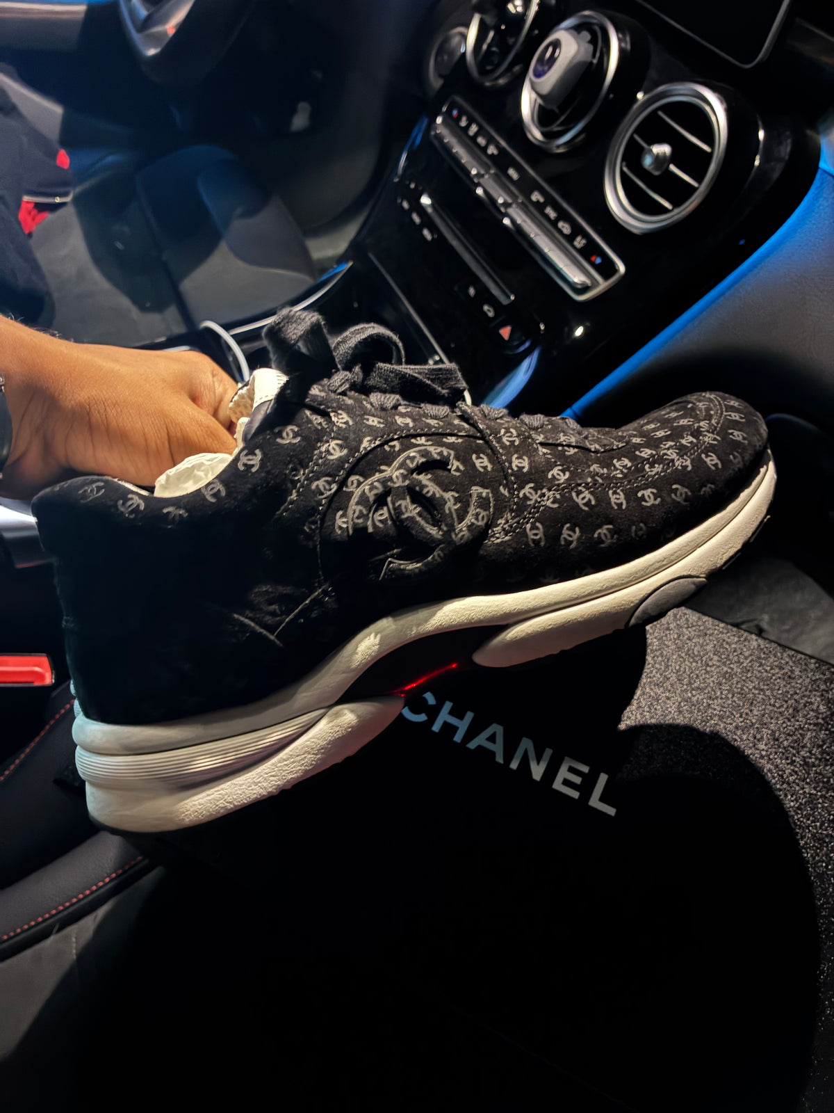 Chanel Black Monogram Runners