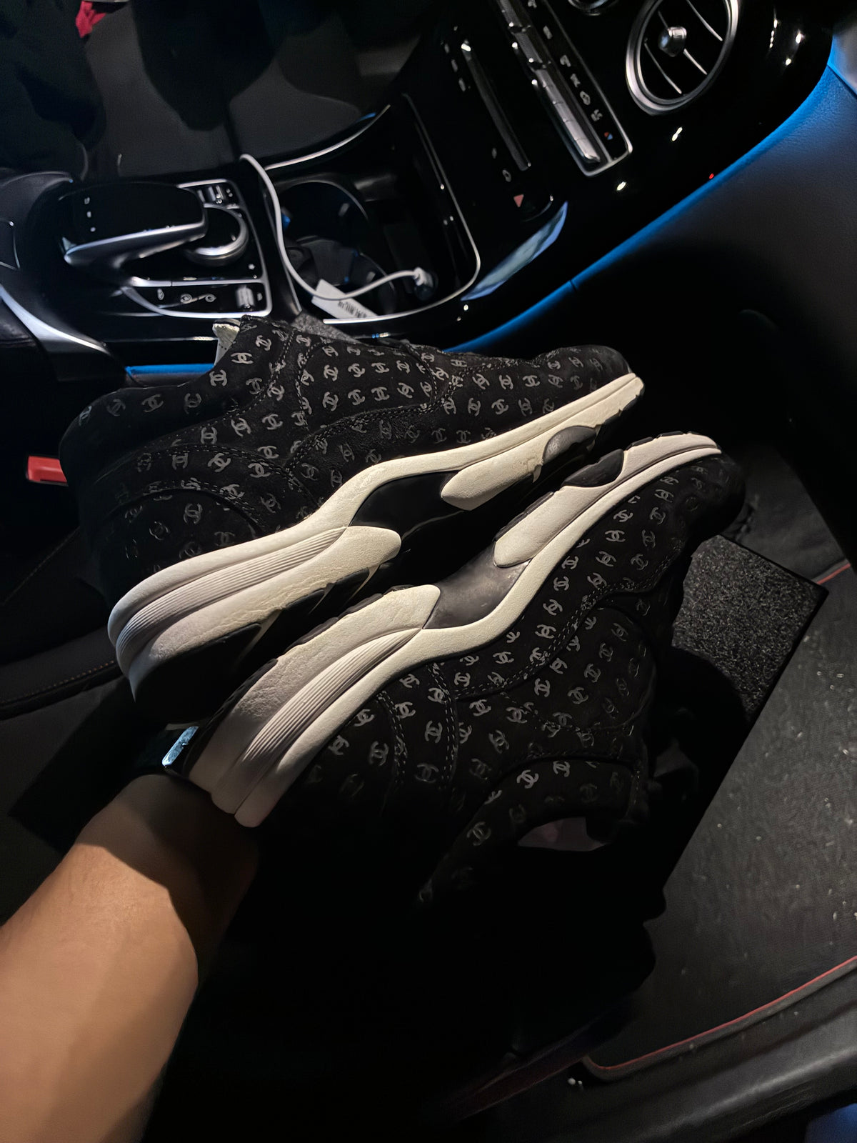 Chanel Black Monogram Runners
