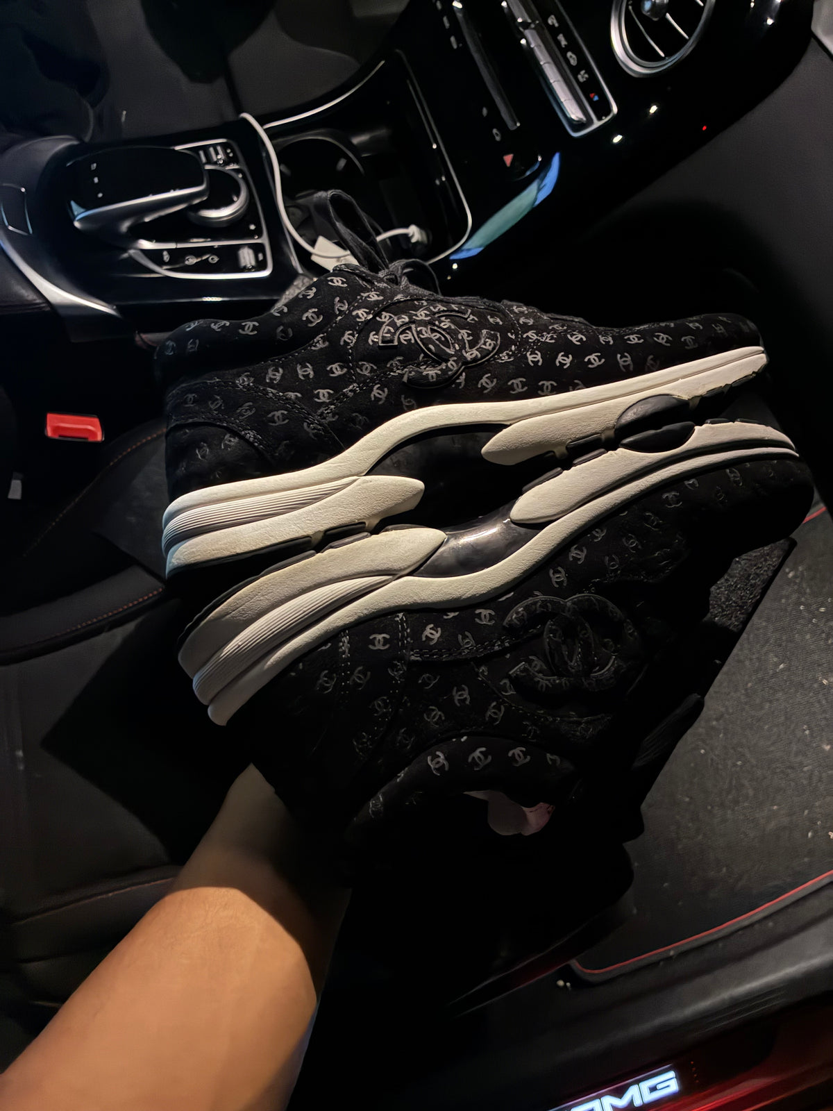 Chanel Black Monogram Runners